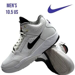 Nike Flight Lite Men's Size 10.5 White Black High Basketball Sneakers Retro Shoe